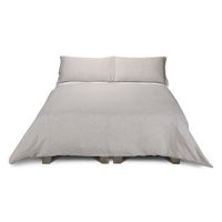 Funda Plumón Rosen Lino Pure Liso 2 Plazas Natural