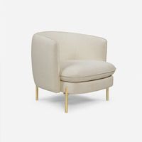 Poltrona Rosen Linz Tela Marfil