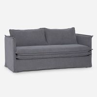 Sofá Rosen Rona 3 Cuerpos Tela Grafito