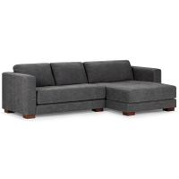 Sofá Seccional Rosen Copeland Derecho Tela Grafito