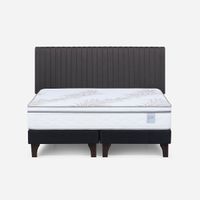 Cama Europea Neo Plus King BD + Respaldo Lucio Grafito