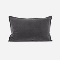 Funda de Cojín Velvet Stripes 60 x 40 cm Grafito