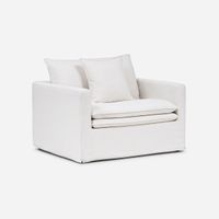 Sillón Gabon 1 Cuerpo Tela Marfil