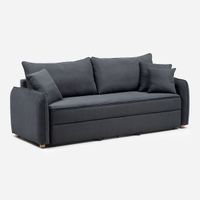 Futón Bron 3 Cuerpos Tela Grafito