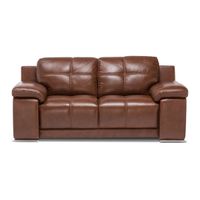 Sofá Rosen 5037 2 Cuerpos Cuero Caramelo