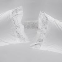 Sábana Rosen 300 Hilos Algodón Bordada Blanco 2 Plazas