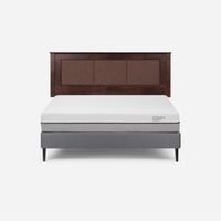 Cama Europea Pratta 2 Plazas Pata Acero BN + Respaldo Rachel