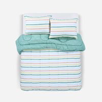 Plumón Reversible Soft Touch Anselmo Verde Súper King