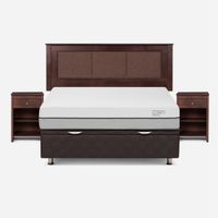 Boxet Pratta 2 Plazas + Respaldo Rachel y Velador Ferrara