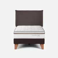 Cama Europea Rosen Classique+ 1,5 Plazas + Respaldo Maurice