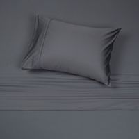 Sábana Rosen 300 Hilos Algodón Lisa Humo 1,5 Plazas