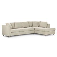 Sofá Seccional Rosen Carter Derecho Tela Beige