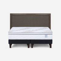 Cama Europea Neo Plus King BD + Respaldo Nolita Café