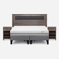 Cama Europea Pratta 2 Plazas BD Pata Madera+ Muebles Ferrara
