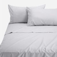 Sábana 144 Hilos Lisa Plata 2 Plazas