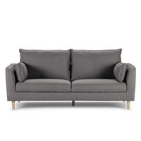 Sofá Rosen Cavour 3 Cuerpos Tela Cemento