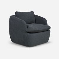 Poltrona Giratoria Rosen Newton Tela Grafito