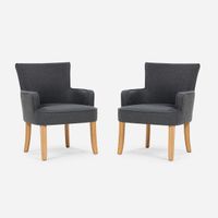 Set 2 Poltronas Emily II Tela Grafito