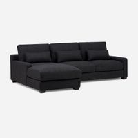 Sofá Seccional Izquierdo Soroa Small Tela Charcoal