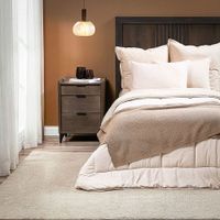 Plumón Sherpa Liso Arena Melange 1 Plaza