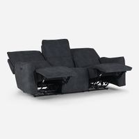 Sofá Reclinable Matt Eléctrico 3 Cuerpos Tela Grafito