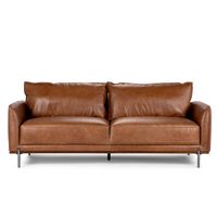 Sofá Rosen Westwood 3 Cuerpos Cuero Camel