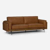 Sofá Rosen Quebec 3,5 Cuerpos Cuero Camel