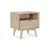 Velador Halsey Madera-Rattán Natural