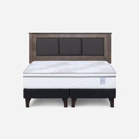 Cama Europea Neo Plus 2 Plazas 150x200 cm + Respaldo Rachel