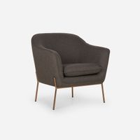 Poltrona Rosen Kendall Tela Visón