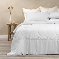 Plumón Bicolor Lines Reversible Aqua Claro King