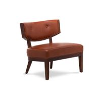 Poltrona Rosen A-550 Madera Cuero Terracota