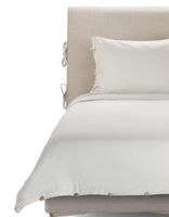 Funda Plumón Rosen Lino-Algodón Pure Liso 1 Plaza Blanco