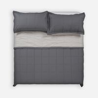 Cubrecama Algodón Stripes Grafito 2 Plazas