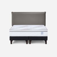 Cama Europea Neo Plus 2 Plazas 150x200 cm + Respaldo Maurice