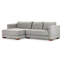 Sofá Seccional Rosen Copeland Izquierdo Tela Gris