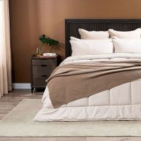 Plumón Sherpa Liso Arena Melange 2 Plazas