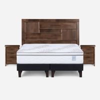 Cama Europea Neo Plus 2 Plazas 150x200 cm + Muebles Dolce