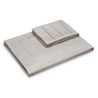 Sábana Rosen 300 Hilos Algodón Lisa Plata 1 Plaza