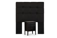 Set Respaldo 1,5 Plazas + Velador Issey Rosen Grafito