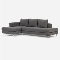 Sofá Seccional Rosen Panamá Izquierdo Tela Gris