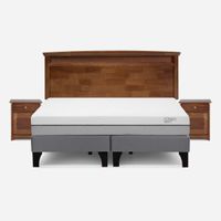 Cama Pratta King Pata Madera + Muebles Veneto