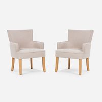 Set 2 Poltronas Emily II Tela Beige