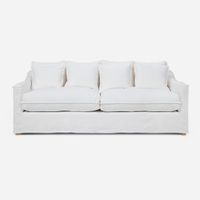 Sofá Pangrati Edición Limitada 3,5 Cuerpos Lino Blanco