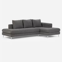 Sofá Seccional Rosen Panamá Derecho Tela Gris