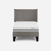 Cama Europea Pratta 1 Plaza Pata Madera + Respaldo Maurice
