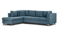 Sofá Seccional Rosen Carter Izquierdo Tela Denim