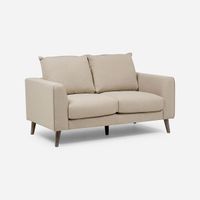 Sofá Biran 2 Cuerpos Tela Beige