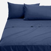 Sábana 144 Hilos Lisa Denim 2 Plazas