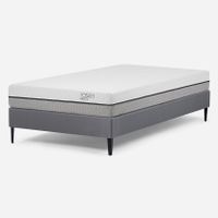 Cama Europea Pratta 1 Plaza Pata Acero 90 x 200 cm